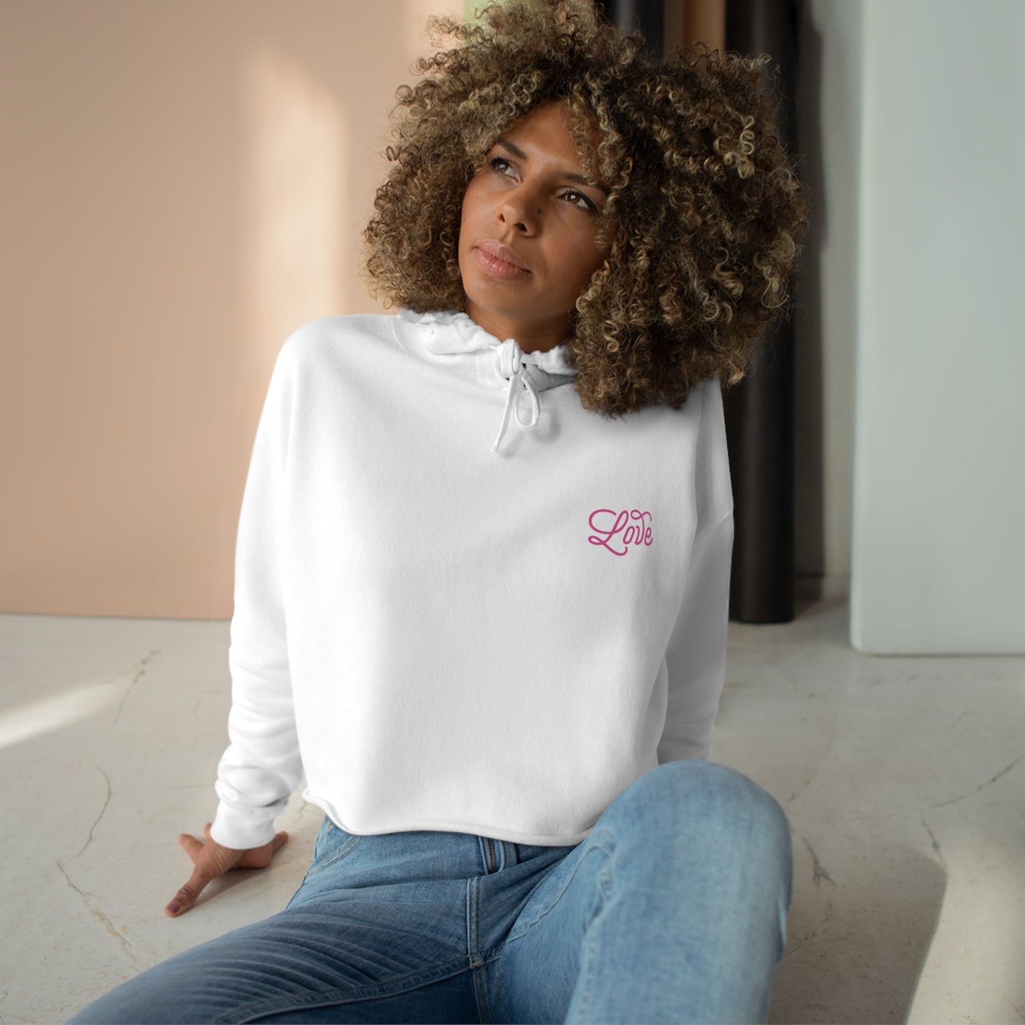 Love is A Journey Women's Crop Hoodie