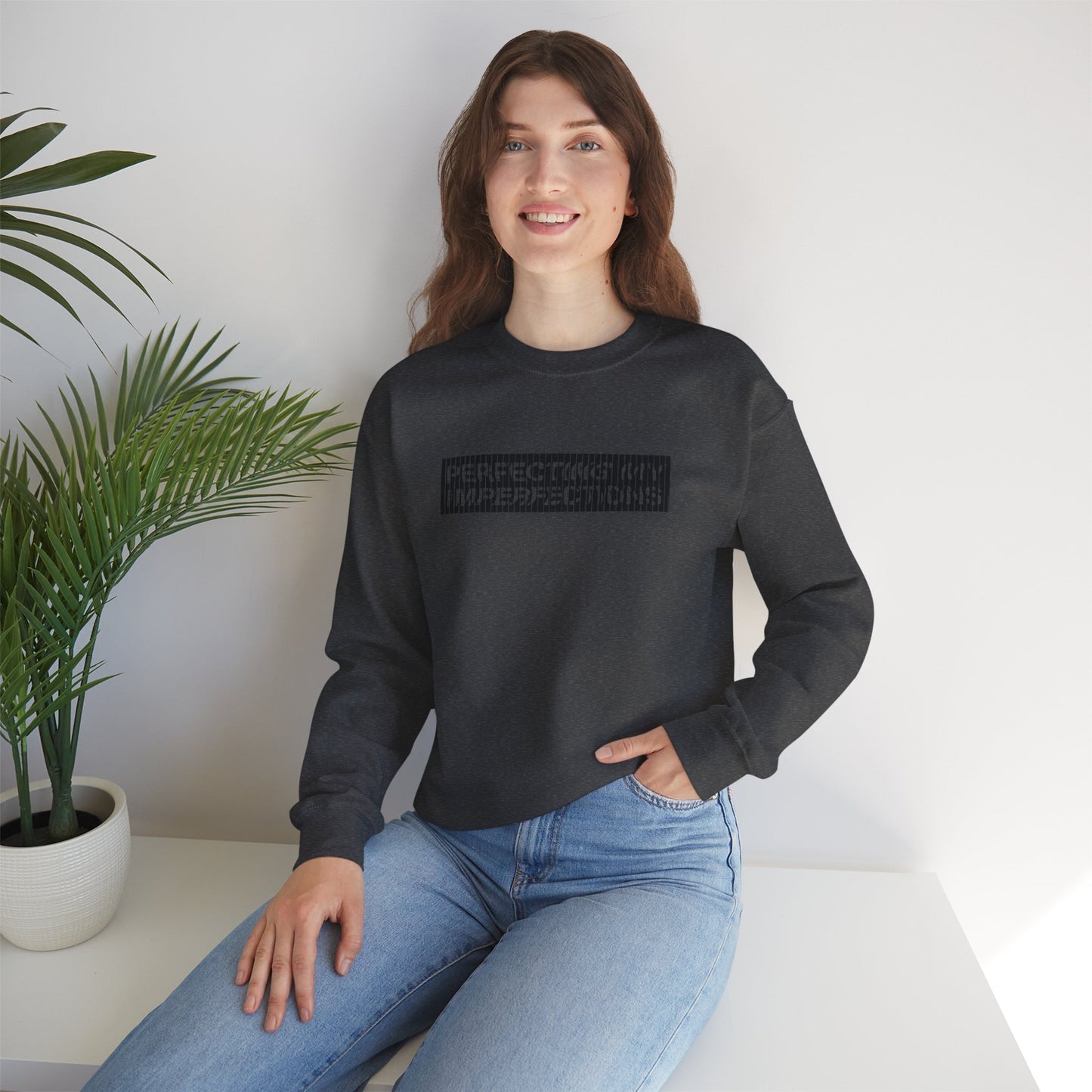 Perfecting My Imperfections Unisex Heavy Blend™ Crewneck Sweatshirt
